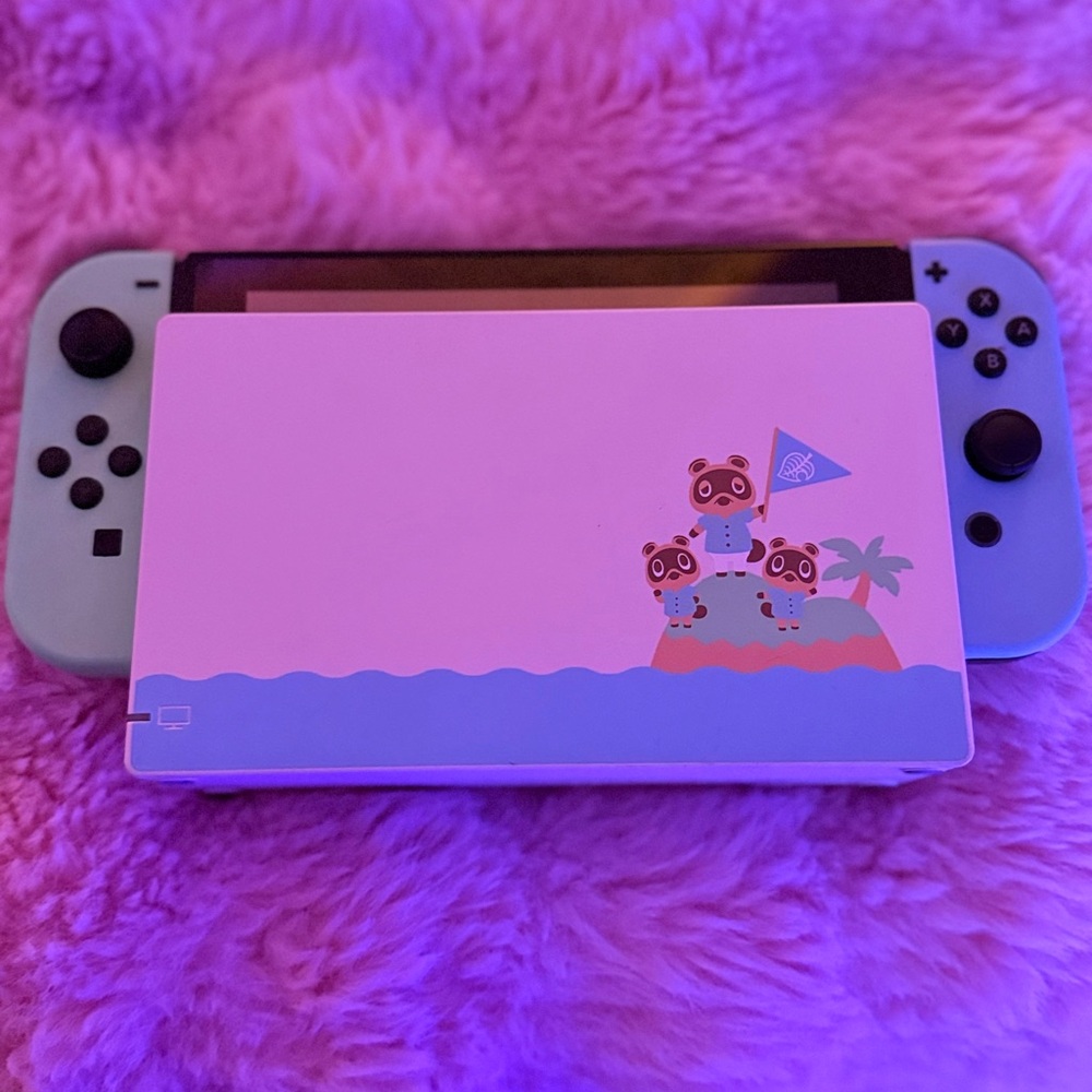 ♥ ANIMAL CROSSING ACNH NINTENDO SWITCH CONSOLE WITH DOCK + CHARGER ♥ - Picture 3 of 5